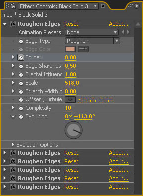 Настройки для Roughen Edges